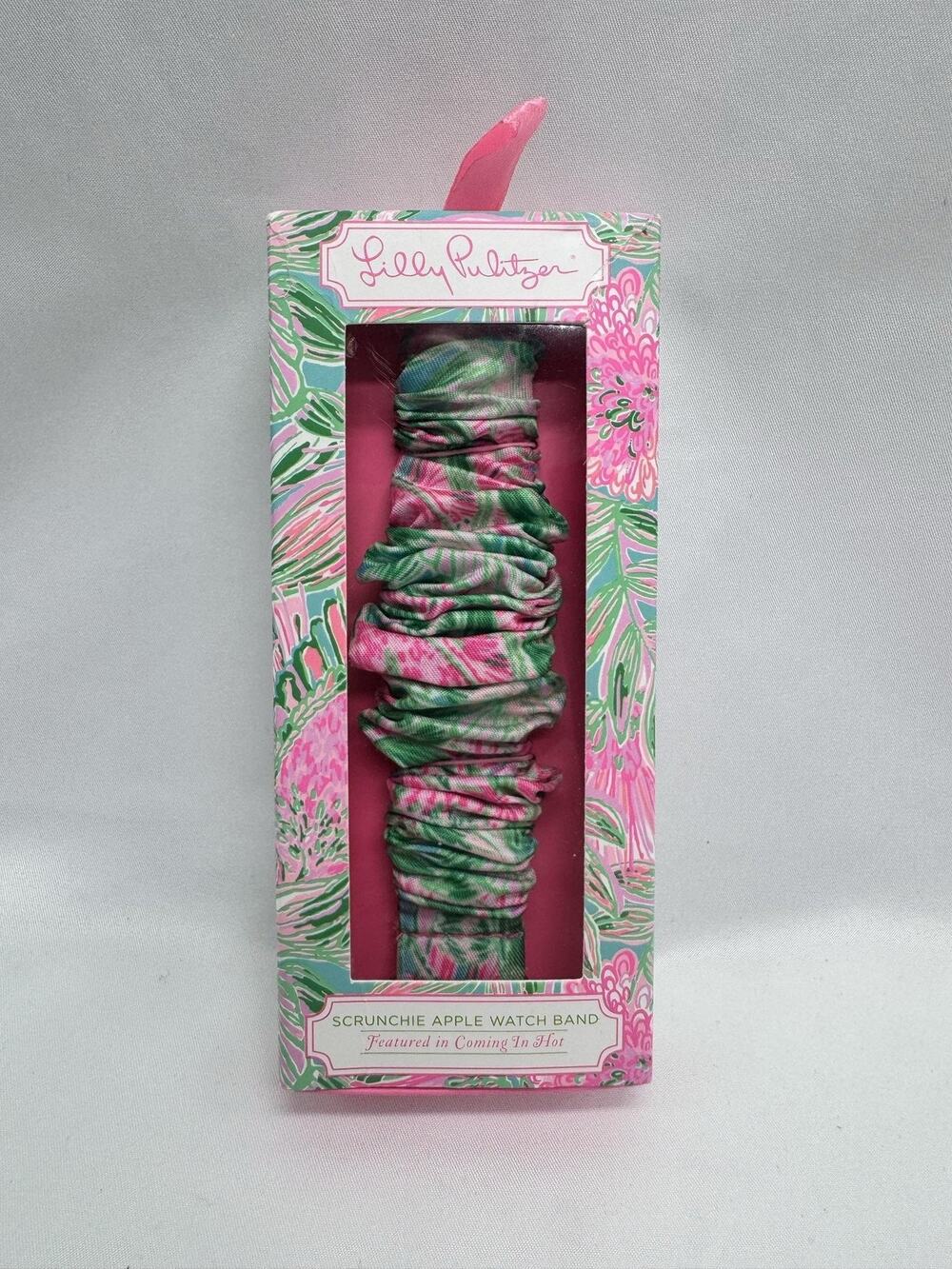 Lilly Pulitzer Scrunchie Apple Watch Band Coming In Hot Pink Green 38 40mm